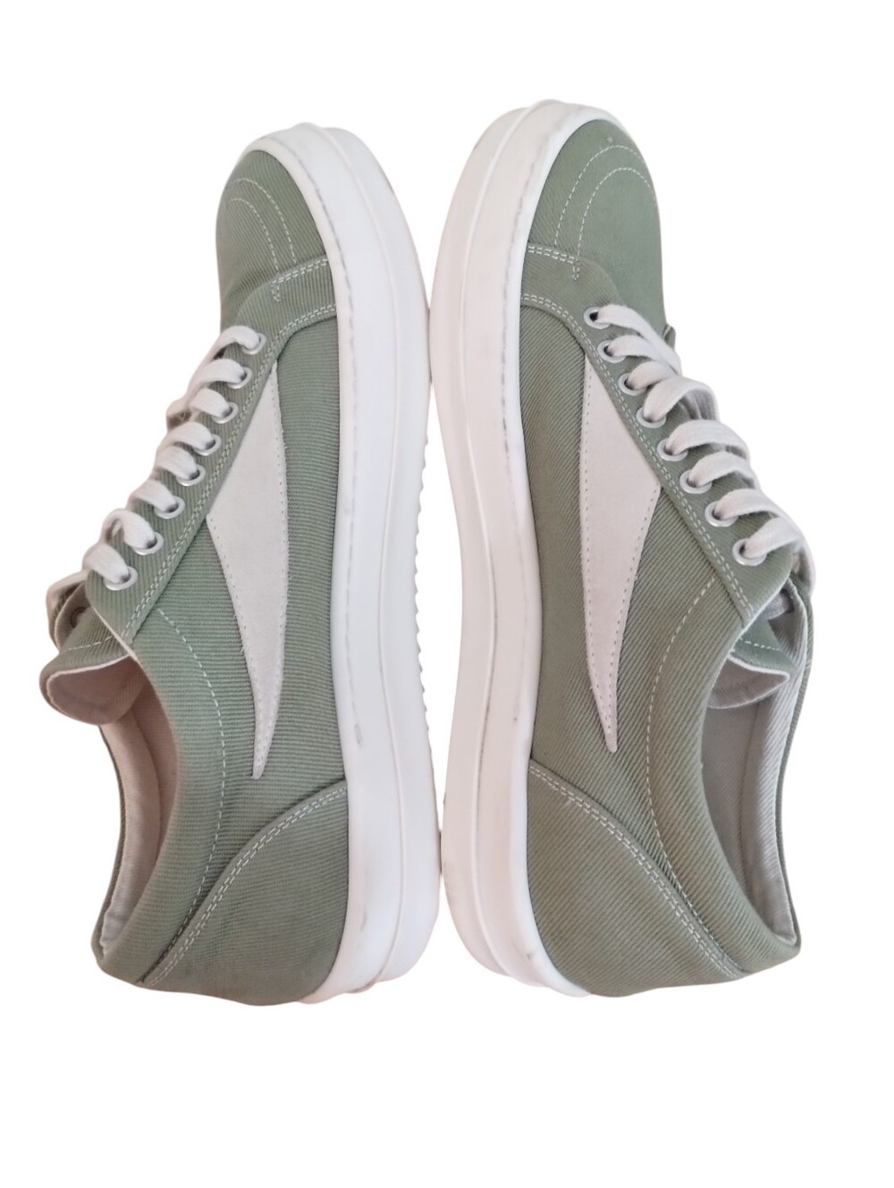 Rick Owens DRKSHDW  Vintage Low  Sneakers in Sage Milk - Picture 3 of 10